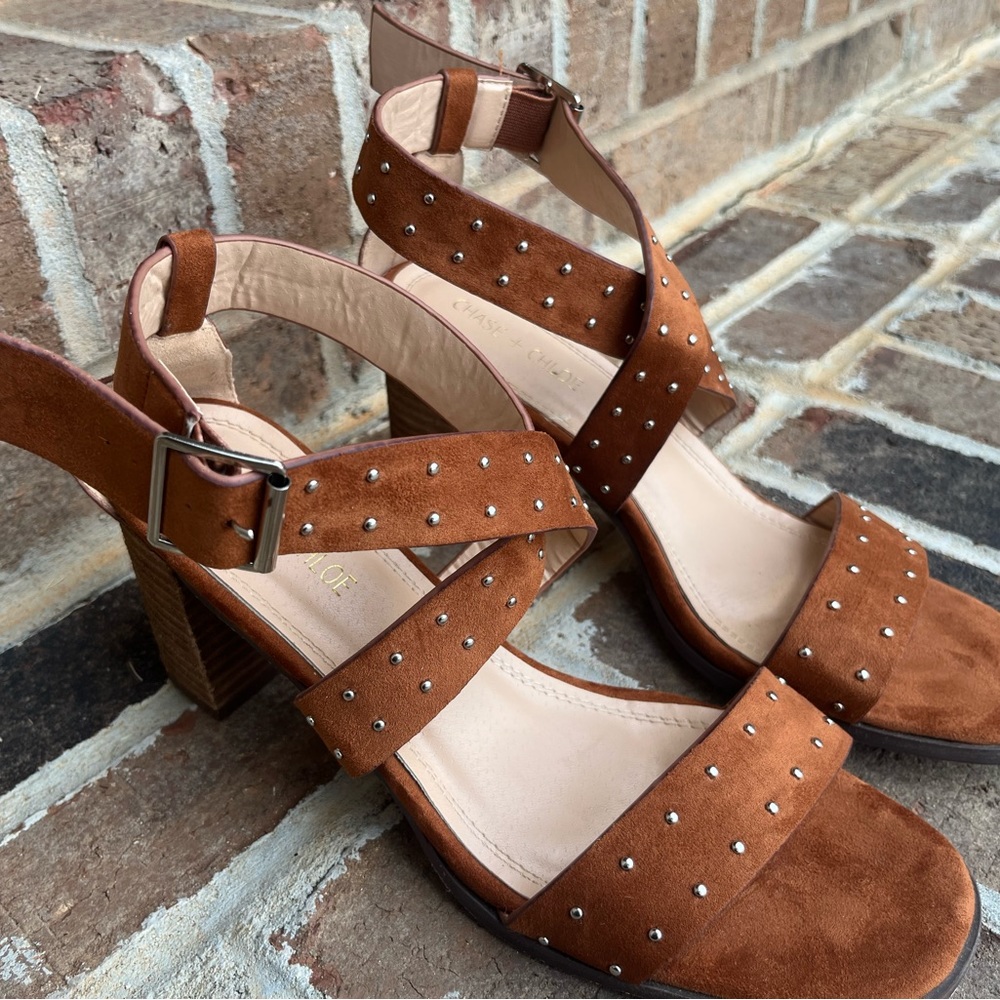 Chase +Chloe heels with ankle strap.